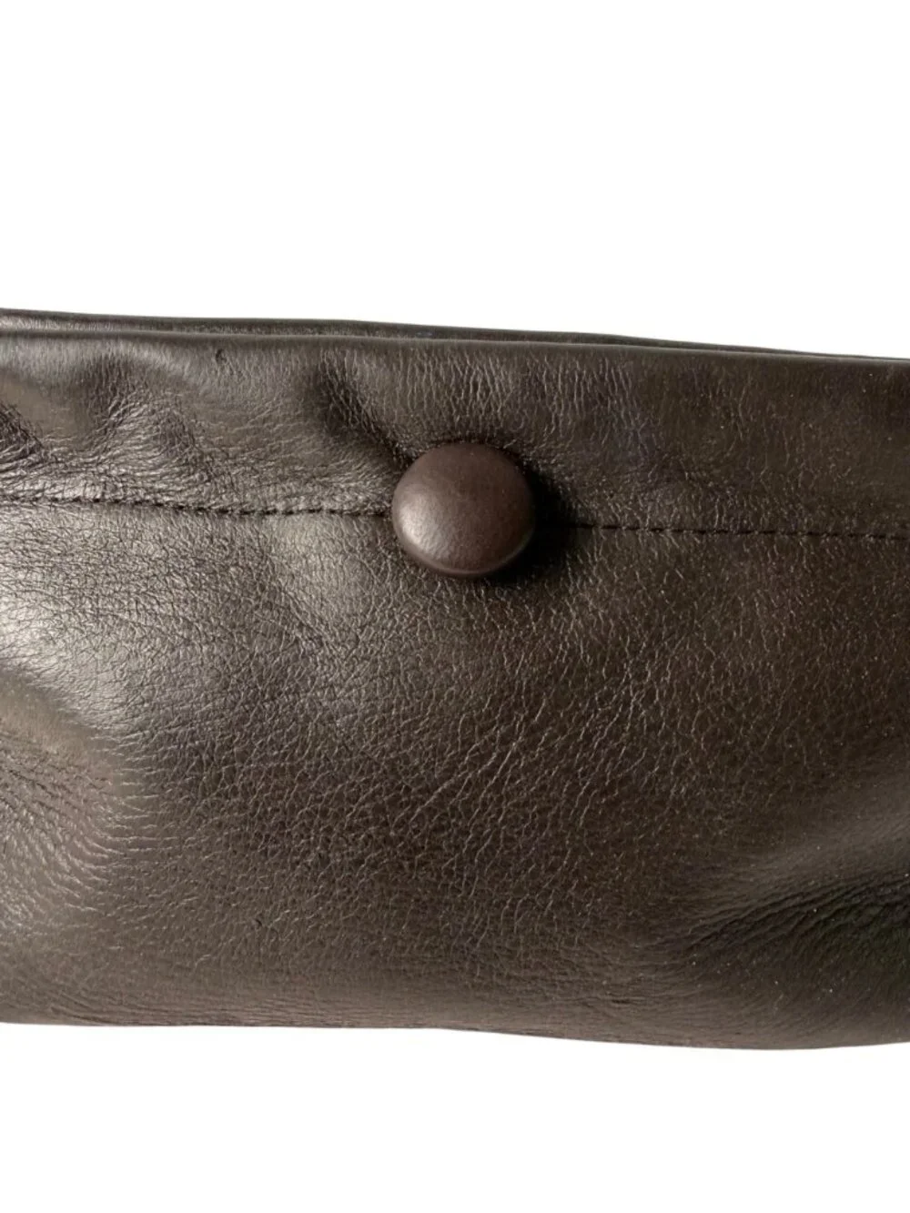 DeerWear Women's Clutch Purse Genuine Deerskin Brown Leather Made in USA Vintage